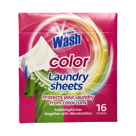 Серветки для прання кольорового AT HOME Laundry Sheets Color 16 шт. (1989910965)
