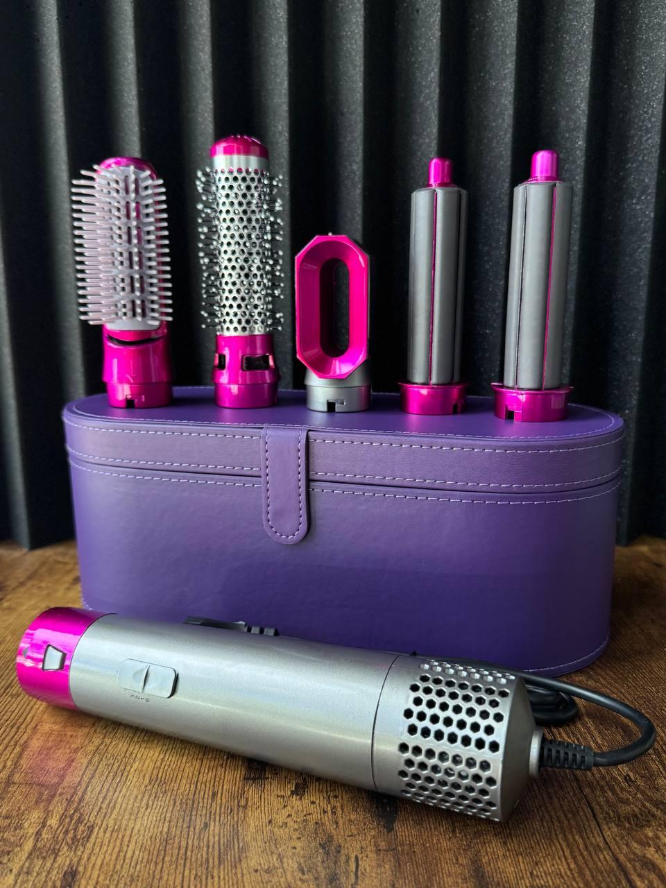 Стайлер-фен для волосся 5в1 Фіолетовий - фото 2 Стайлер-фен для волосся 5в1 Фіолетовий - фото 2