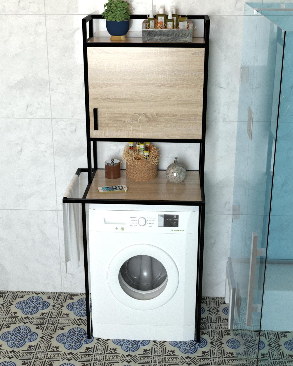 Тумба над пральною машинкою EcoLoft Саліна в стилі лофт (DSP-1309-6)