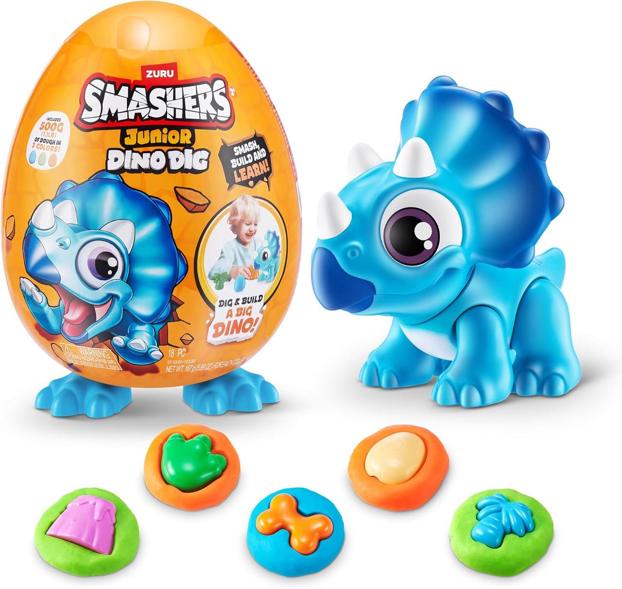 Игровой набор Zuru Junior Smashers 74116B с динозавром Трицератопс и тестом Triceratops (28749839)