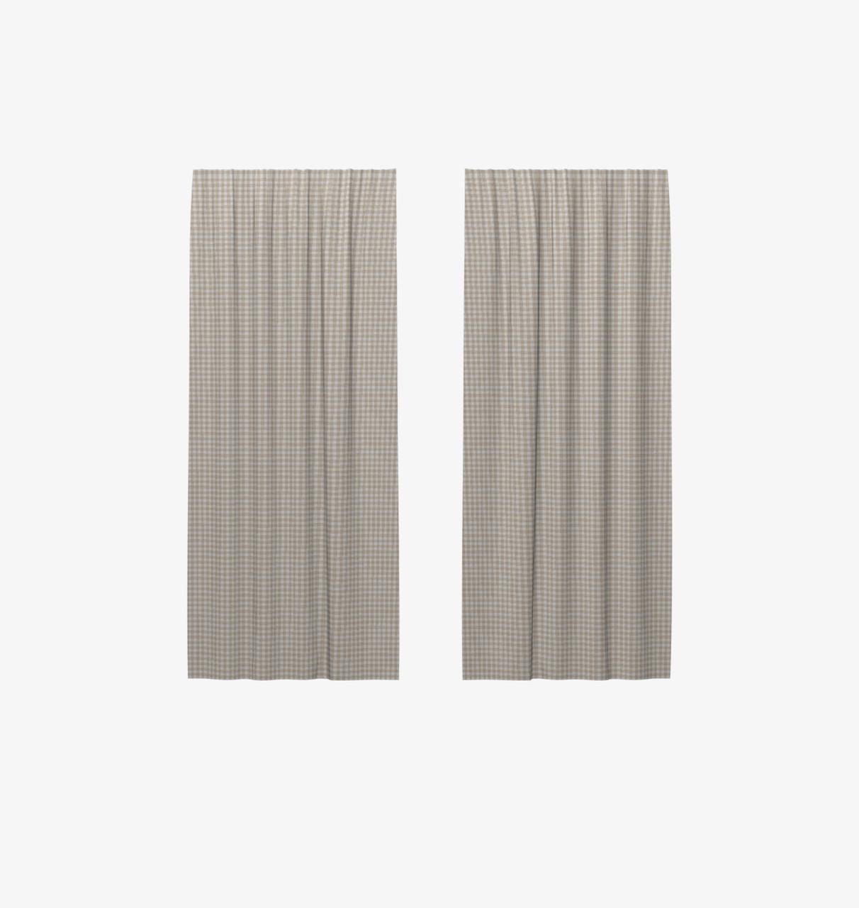 Шторы хлопковые BIG YETI Клетка 180х250 см Beige (с2-030471v35) Шторы хлопковые BIG YETI Клетка 180х250 см Beige (с2-030471v35)