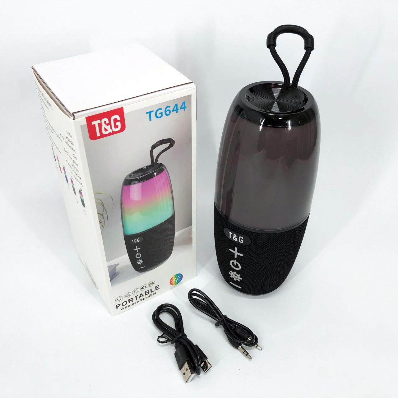 Колонка портативна TG644 5W з RGB підсвічуванням та ремінцем Чорний - фото 4 Колонка портативна TG644 5W з RGB підсвічуванням та ремінцем Чорний - фото 4