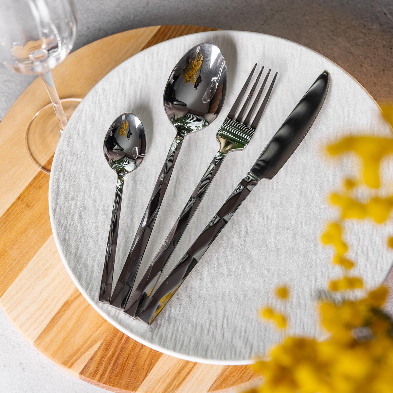 Набор столовых приборов на 6 персон 24 пр. Серебристый