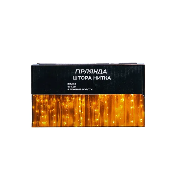 Гирлянда Штора 64 LED 1,5х1,5 м прозрачный провод Белый - фото 5