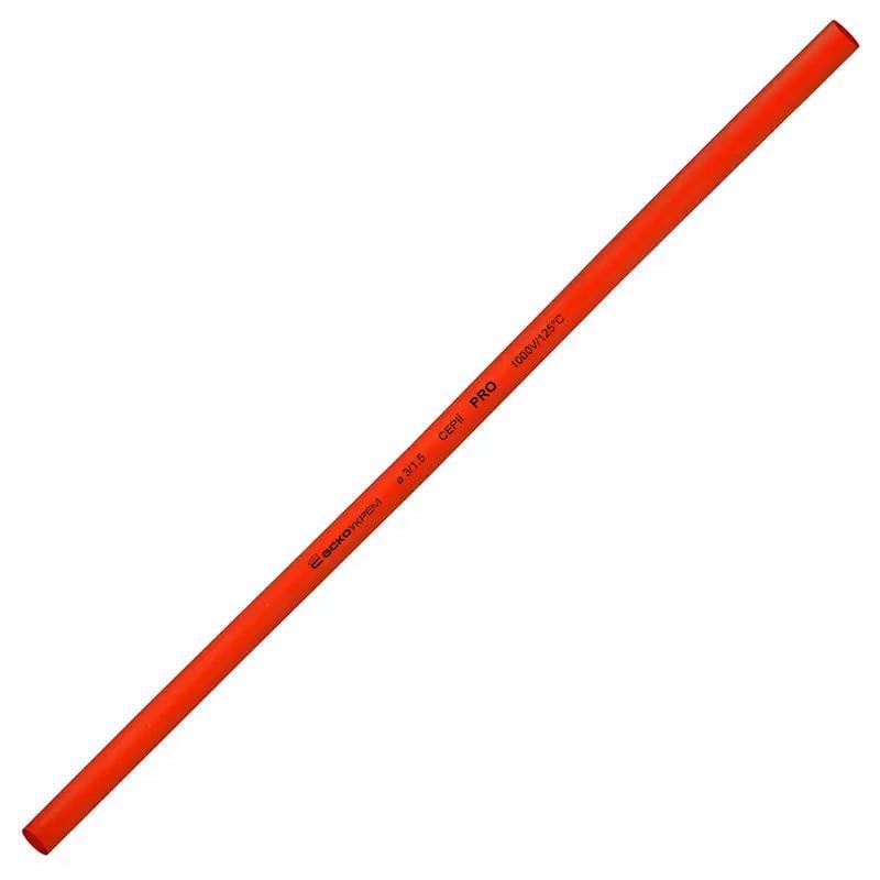 Трубка термоусадочная АСКО-УКРЕМ PRO Ø 3/1,5 мм 1 м Красный (A0150040463)