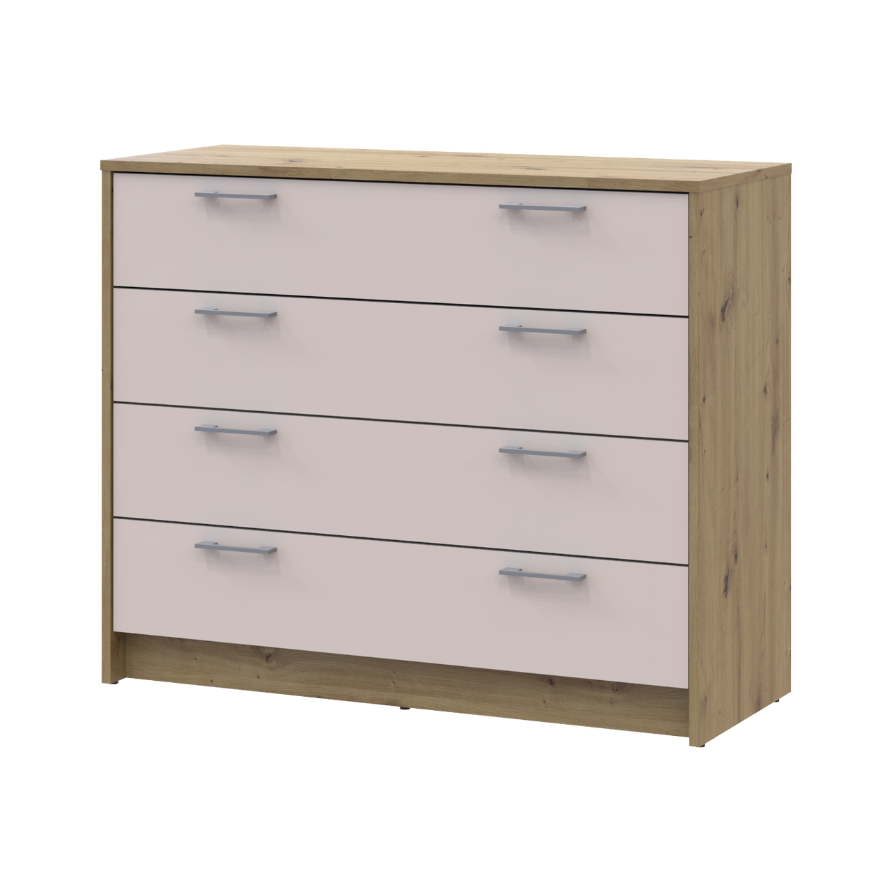 Комод Doros Ронди 4 ящика 100х40х82 см Дуб Артизан/Кашемир (41516187)
