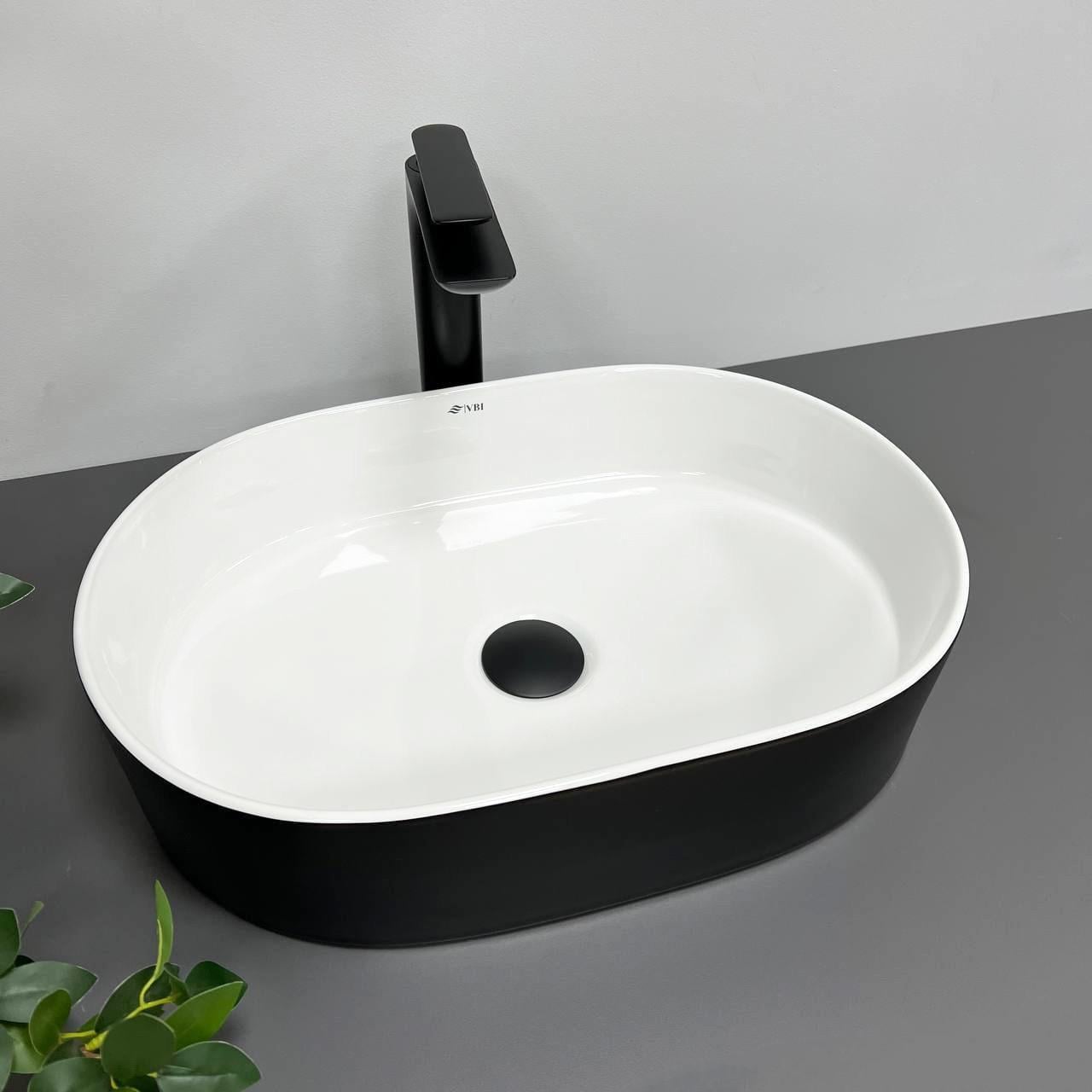 Умывальник накладной VBI VERONA 50 Black/White (2808389732)