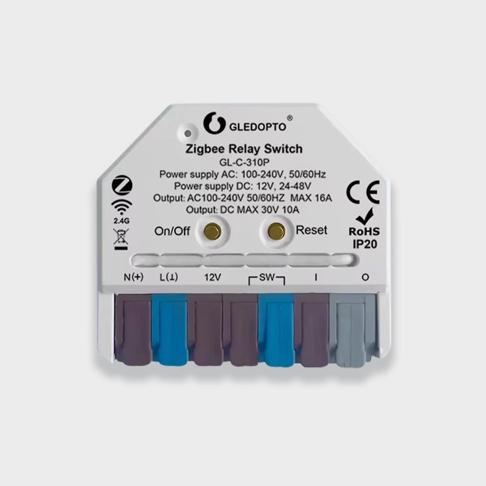 Реле Gledopto Tuya Smart ZigBee GL-C-310P (WH00852)