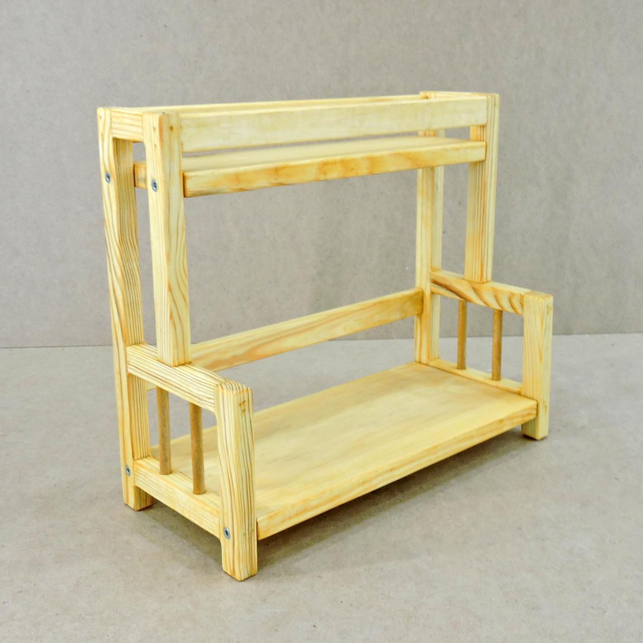 Полка настольная из дерева Каражал ваниль (ПСТ/000902)