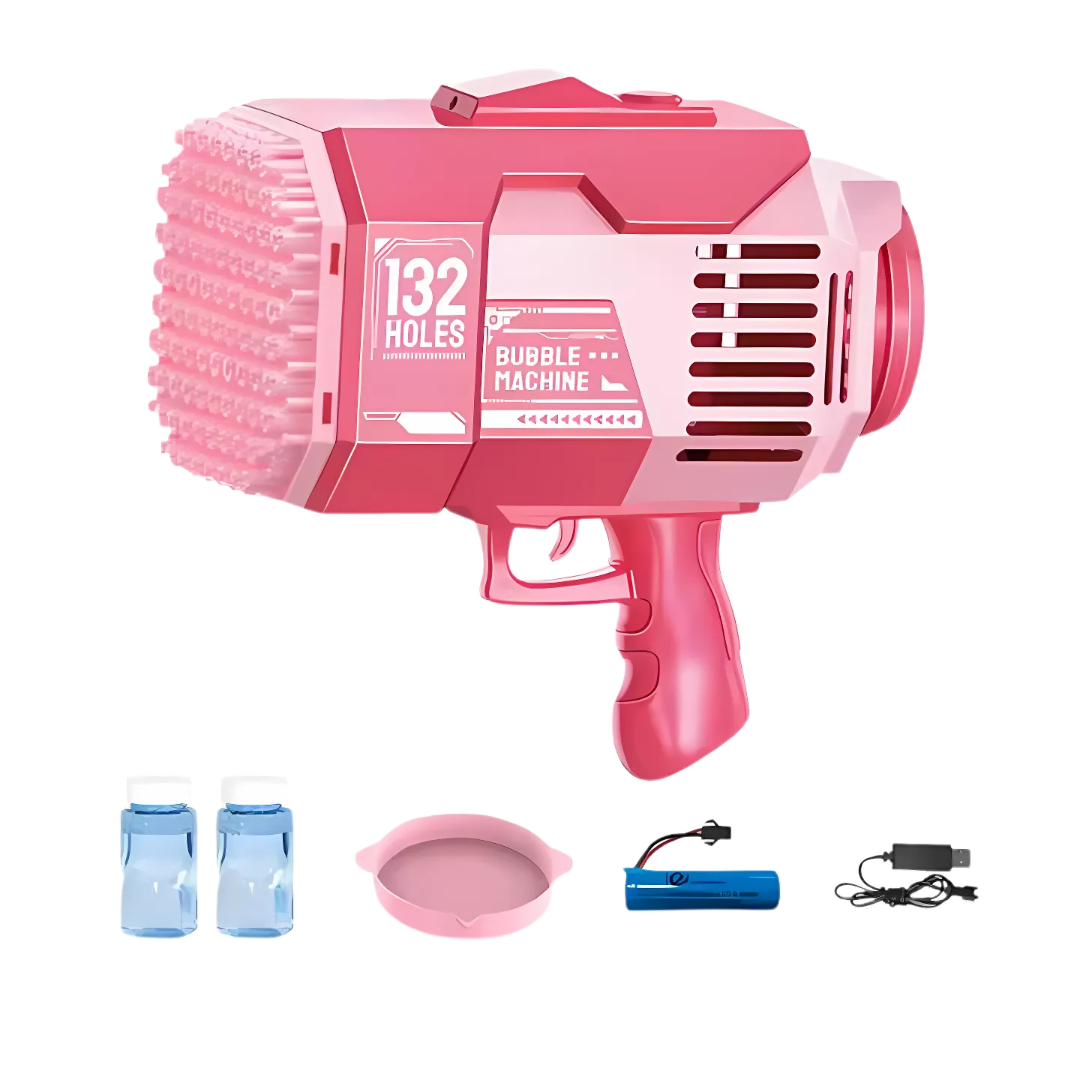 Генератор мильних бульбашок на акумуляторі для дітей Рожевий