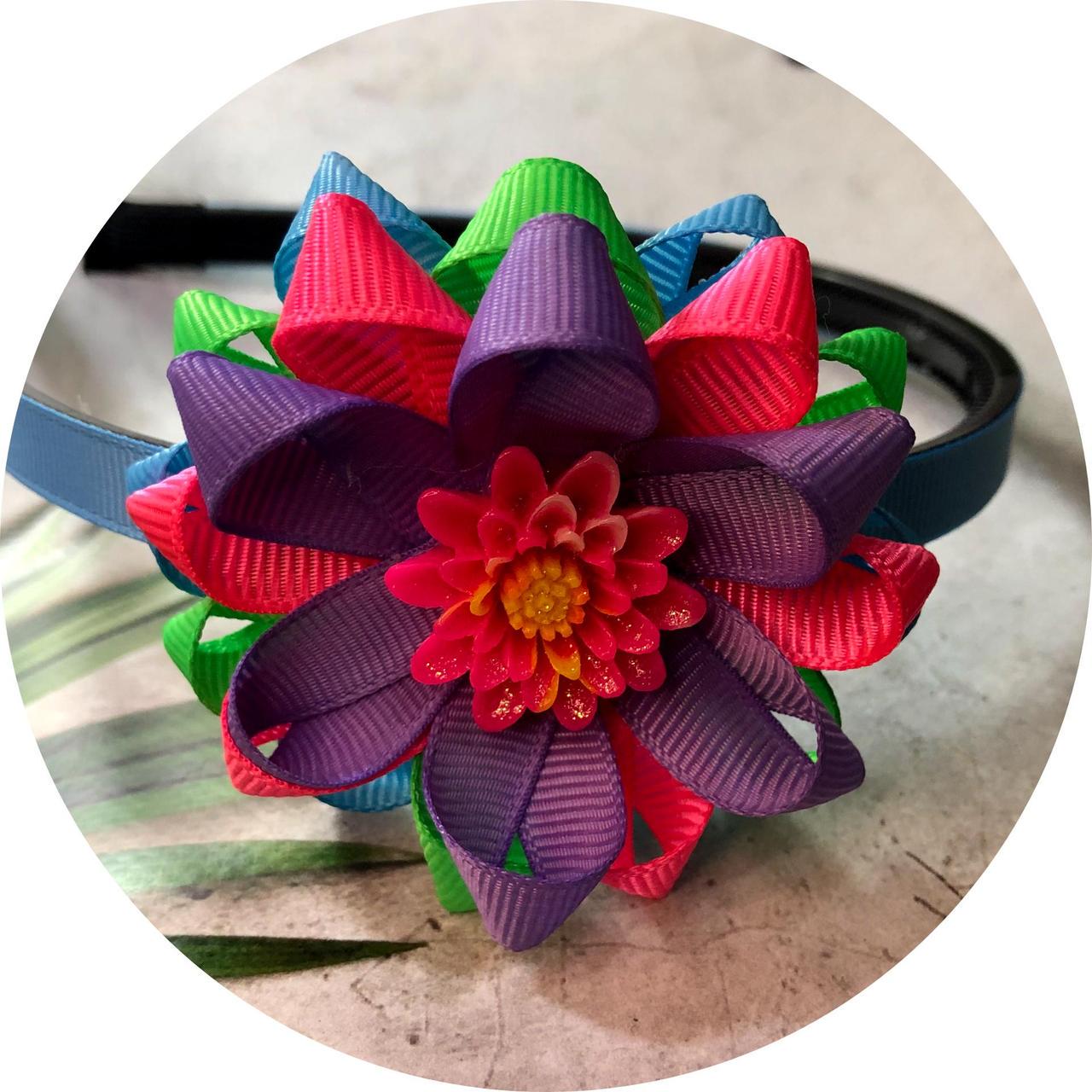 Обруч для волос детский Цветочек Разноцветная (11323)