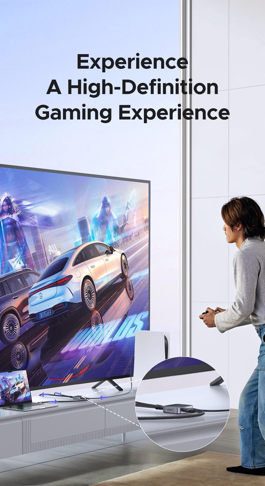 Перемикач HDMI USB-C Ugreen 4K 60Hz HDR (55452) - фото 9 Перемикач HDMI USB-C Ugreen 4K 60Hz HDR (55452) - фото 9