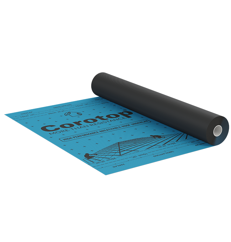 Мембрана кровельная Corotop Blue 3-слойная 140 г/м² Sd 0,02 м рулон 1,5х50 м 75 м²