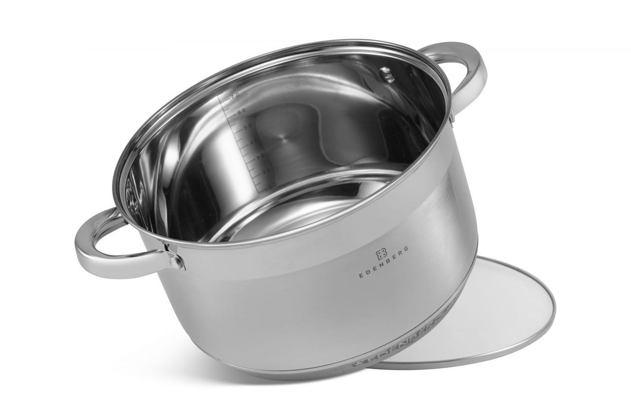 Набір каструль з кришками Edenberg EB-4032 із нержавіючої сталі 8 пр. (57-46-EB-4032) - фото 2 Набір каструль з кришками Edenberg EB-4032 із нержавіючої сталі 8 пр. (57-46-EB-4032) - фото 2