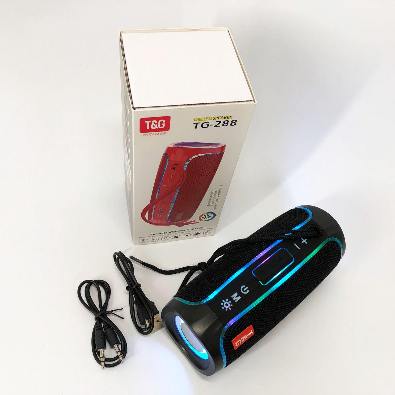 Портативна колонка Bluetooth з LED підсвічуванням Чорний (TG288) - фото 8 Портативна колонка Bluetooth з LED підсвічуванням Чорний (TG288) - фото 8