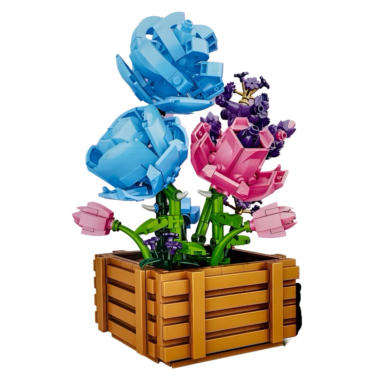 Конструктор Flower Studio Розы в вазе 550 деталей (9109A)