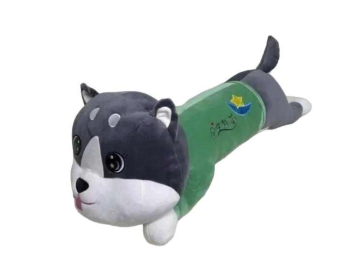 Игрушка подушка Хаски в футболке 110 см Серый (krd0215)