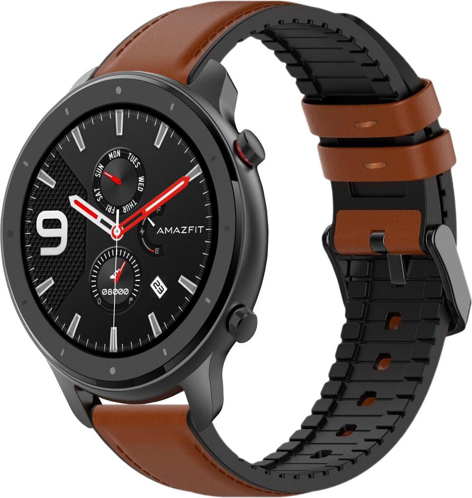 Ремешок кожаный Tamyx для Amazfit GTR 47 мм Brown (31621-30)