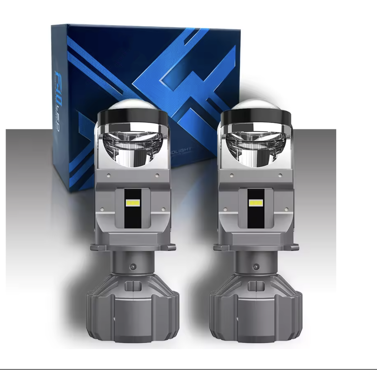 Комплект автомобильных ламп LED H4 с мини-линзой 120 Вт 25000 лм (S44WV)
