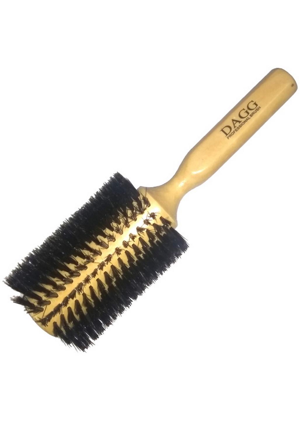 Брашинг для волос Dagg круглая натуральная щетина (2038 W)