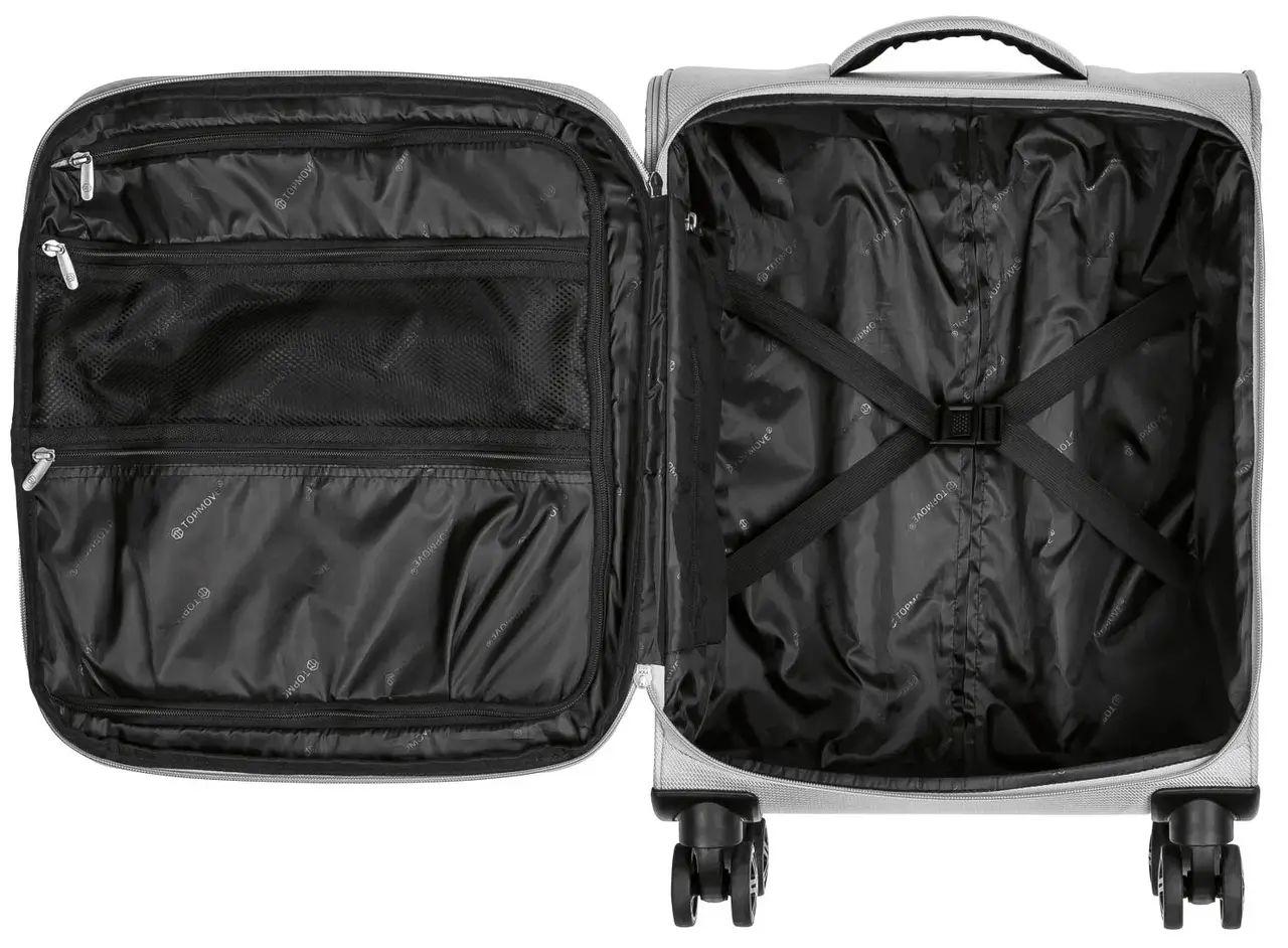 Валіза тканинна мала Topmove зі збільшенням об'єму 35/40 л Сірий (IAN445590 black) - фото 3