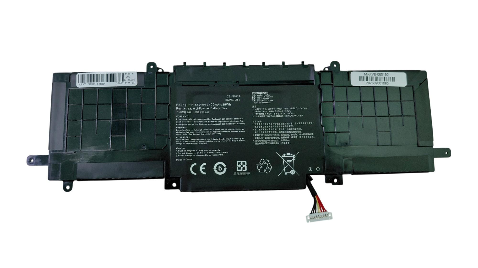 Аккумулятор для ноутбука Asus C31N1815 ZenBook UX333FA 11,55V 3400 mAh