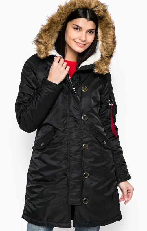 Куртка аляска Alpha Industries Elyse Parka M Black (WJE45500C1BM) - фото 2