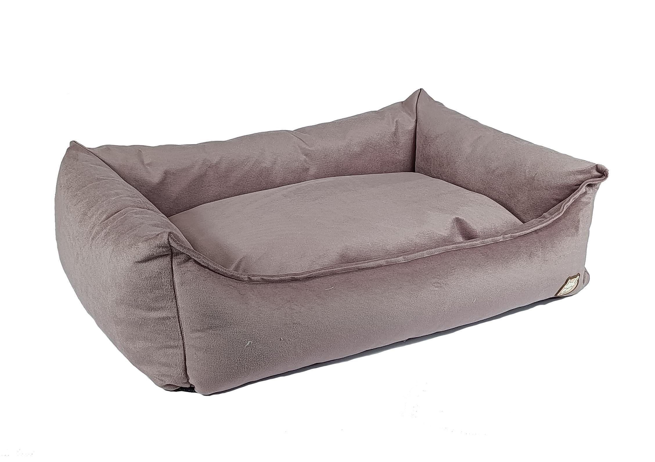 Лежак для собаки eGarden Velvet Lounge велюр 60x40х22 см Розовый кварц (6023)
