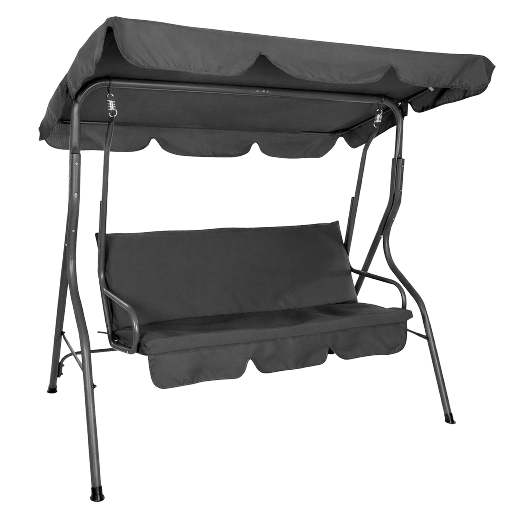 Садовая качель 4Р Garden трехместная 180х110 см Темно-серый (40537)