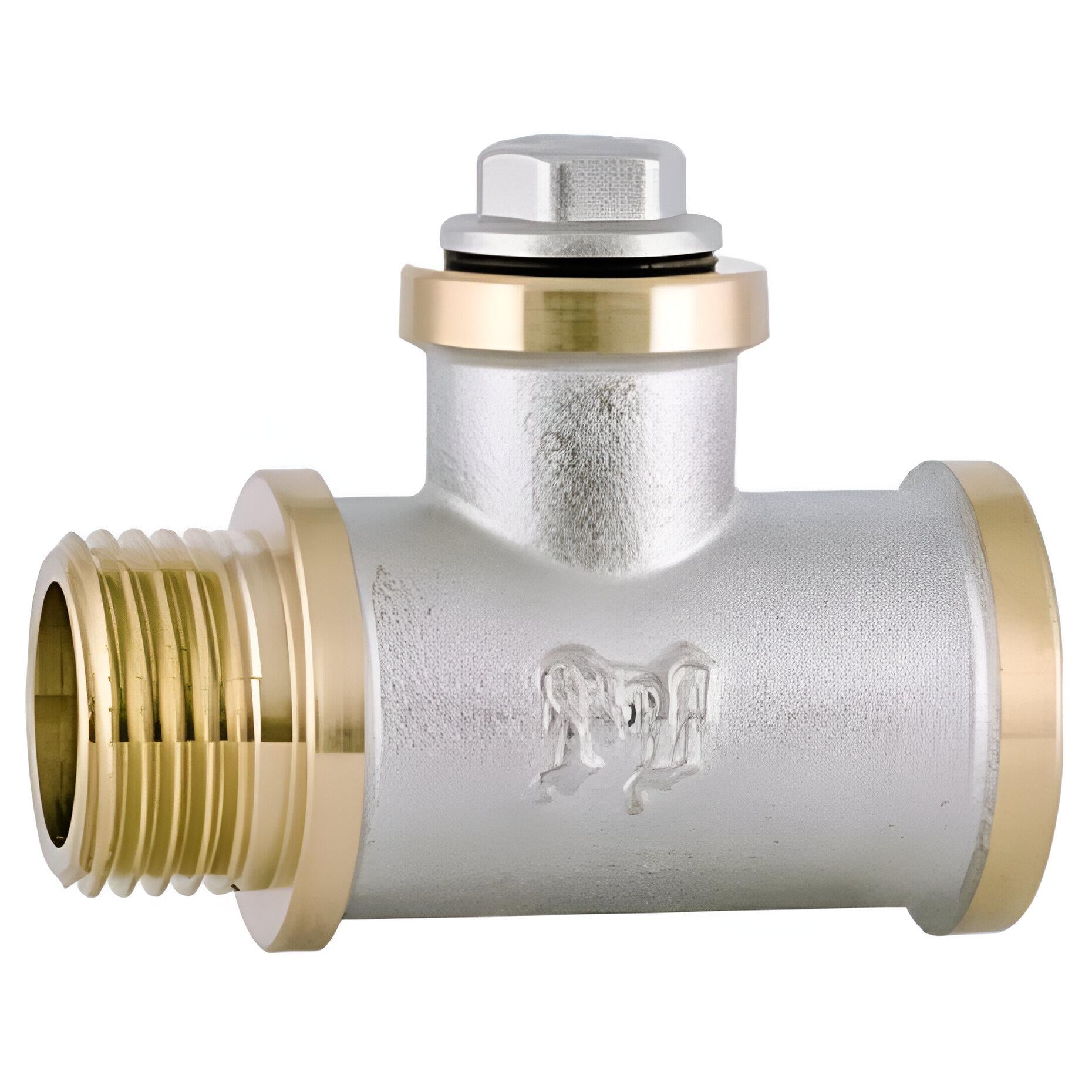 Тройник PROFACTOR 1/2"x1/4"x1/2"ЗВВ с заглушкой (AKD8037)