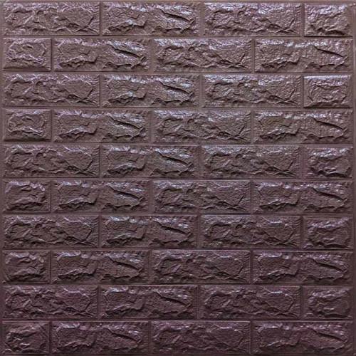 Панель самоклеющаяся 3D под кофейный кирпич 700x770x7 мм