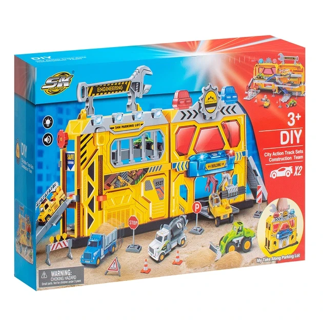 Паркинг игрушечная спецтехника City Actione SK-739GA 2 машинки/свет/звук (2952123651)