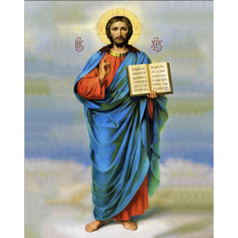 Алмазная мозаика на подрамнике Strateg Премиум Вседержитель 30x40 см (Str-HEG86047)