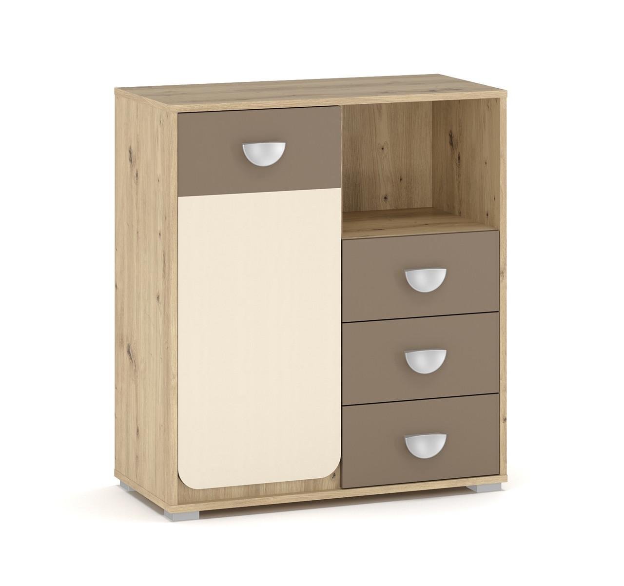 Комод для квартиры 1Д3Ш Mebel Service Лами 80,2х38,2х90 см Артизан/Шампань/Латте (23448606) Комод для квартиры 1Д3Ш Mebel Service Лами 80,2х38,2х90 см Артизан/Шампань/Латте (23448606)
