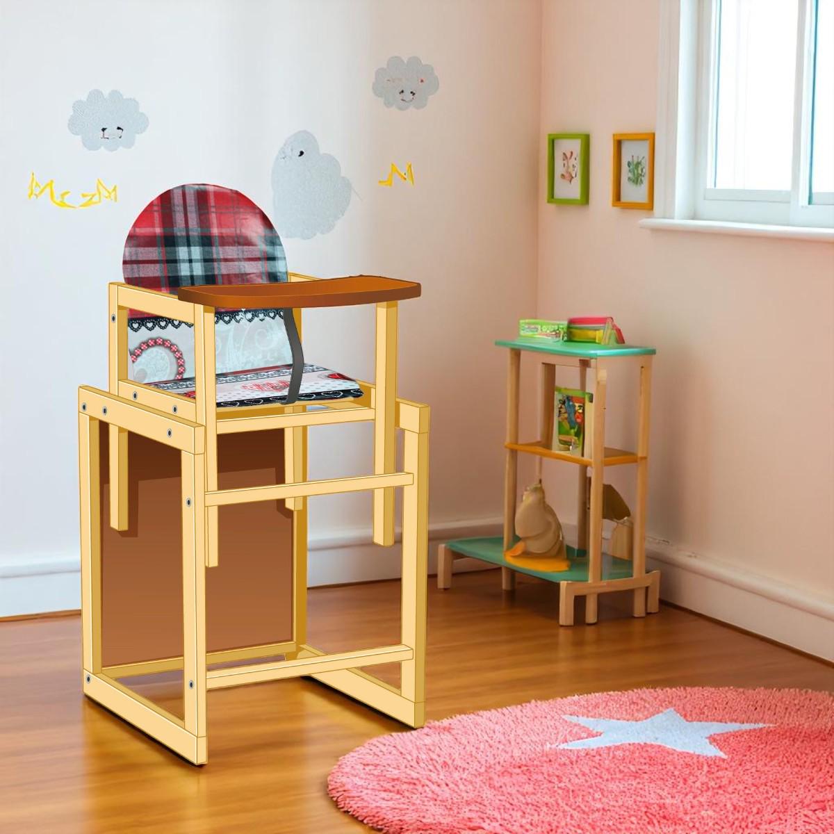 Стульчик для кормления Мася Сердечка на красном фоне (№1125) - фото 4 Стульчик для кормления Мася Сердечка на красном фоне (№1125) - фото 4