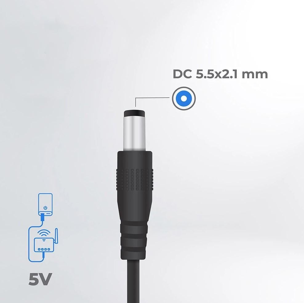 Кабель USB 5V DC 5,5-2,1/5V для роутера/відеокамери (2082602581) - фото 3