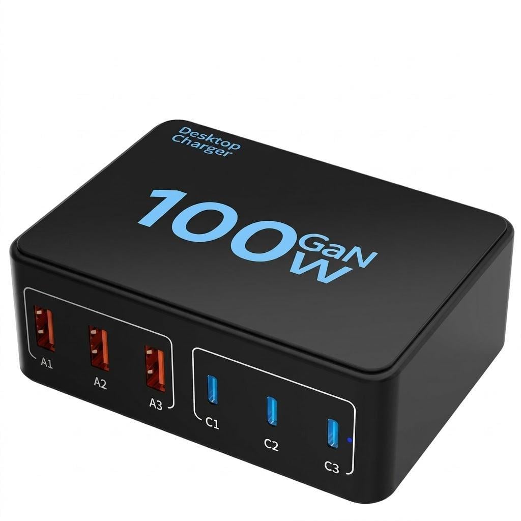 Зарядна станція мережева 100W 3 USB-C/3 USB-A (35237851)