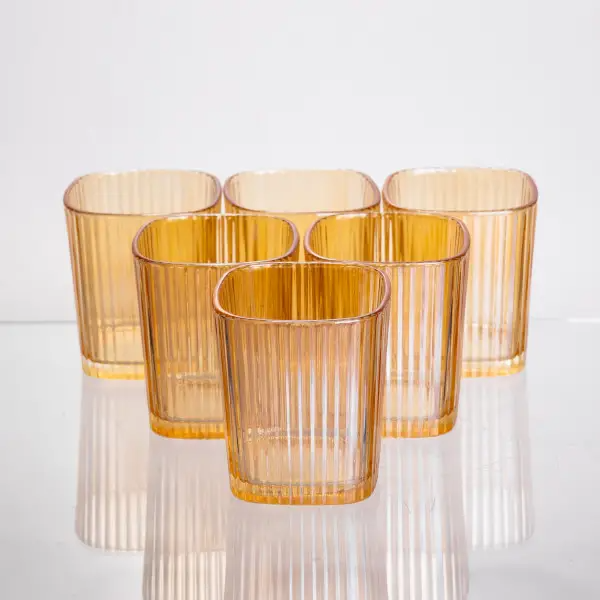 Набор кувшин со стаканами рифленые 1,8/0,2 л Янтарный - фото 4