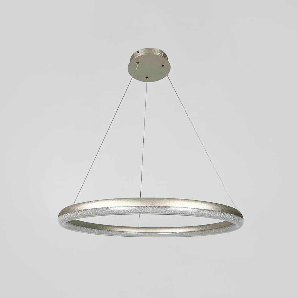 Люстра LED підвісна в кільцевому корпусі Ø 65 см Срібний (164339)