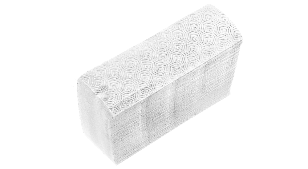 Полотенца бумажные ZZ целлюлозные двухслойные 21х24 см 200 шт.