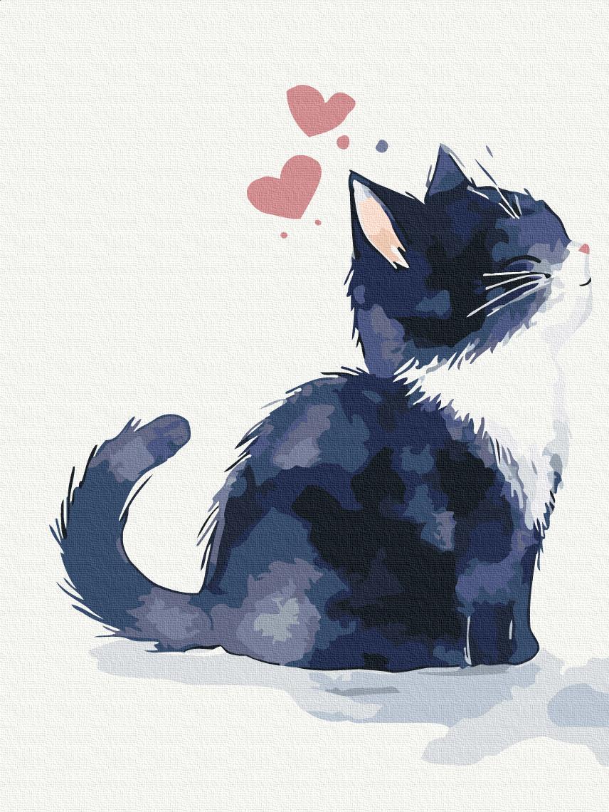 Картина за номерами Brushme Муркотіння кохання 1 30x40 см (RBS1028)