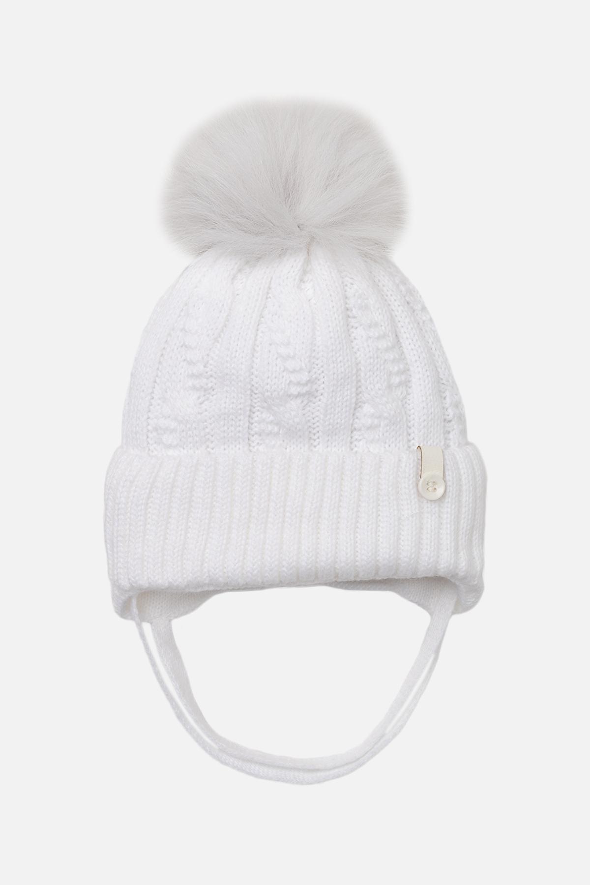Шапка для мальчика 40-42 см Белый (ЦБ-00263336)