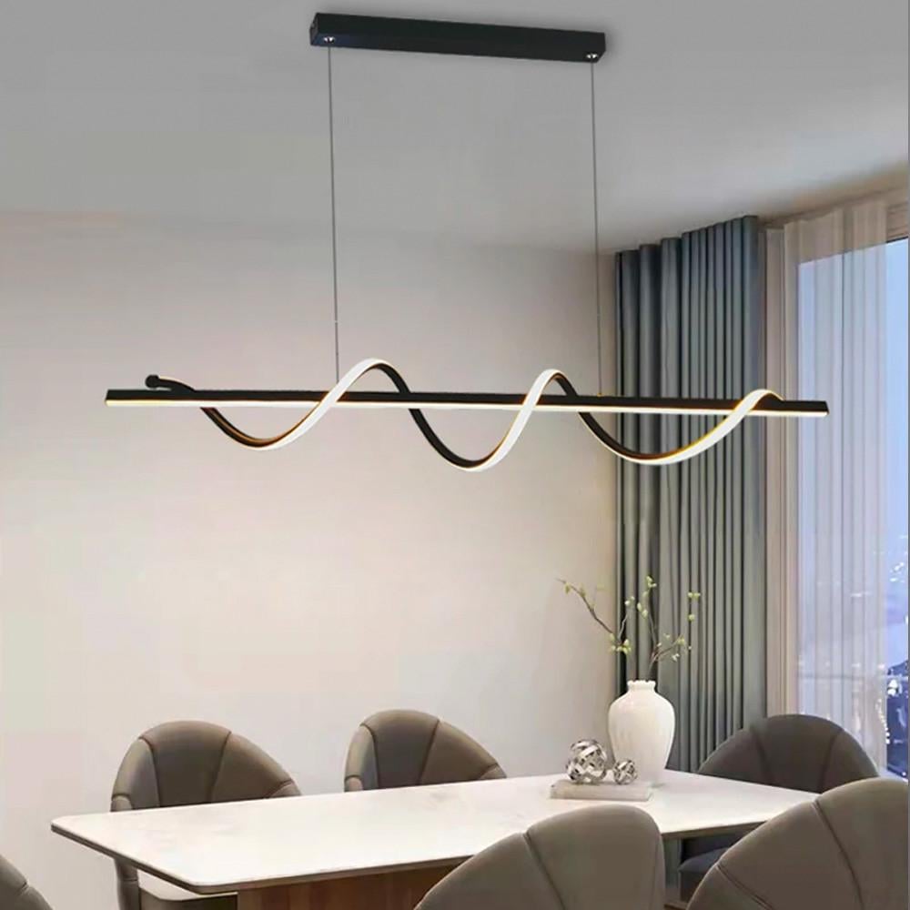 Люстра закрученная LED 100 см Черный (H 22L BK)