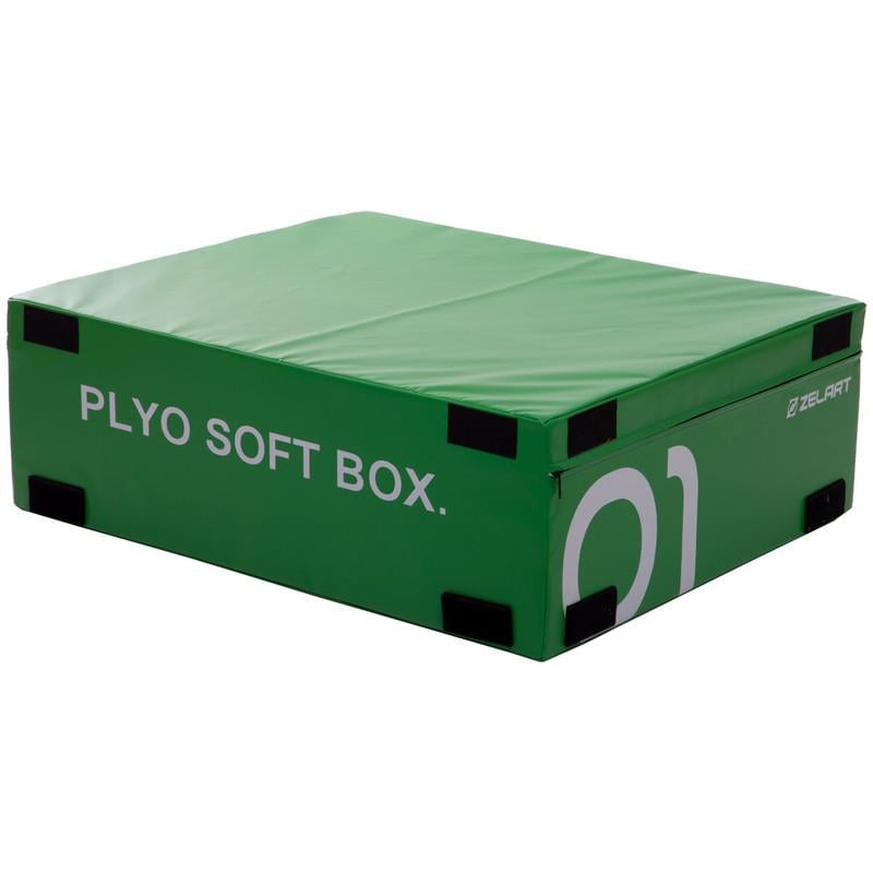 Бокс мягкий плиометрический Zelart PLYO BOXES FI-3634 3 шт. 90х75х30/45/60 см Зеленый/Синий/Красный (NA004391) - фото 5