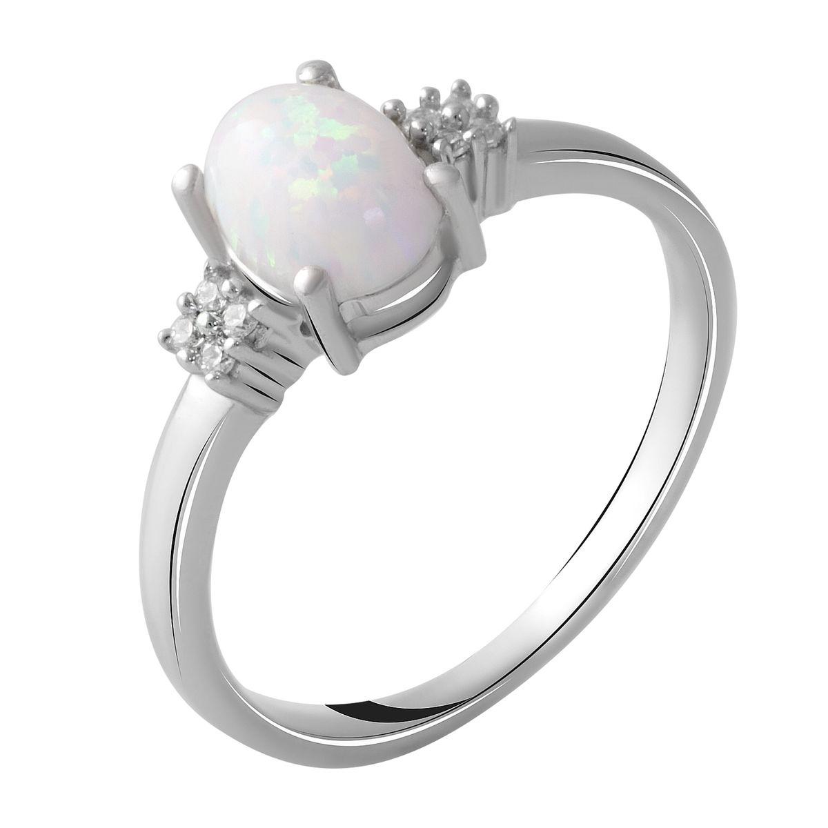 Кольцо серебряное с опалом 0,467 ct 2,27 г р. 18 (2054047)