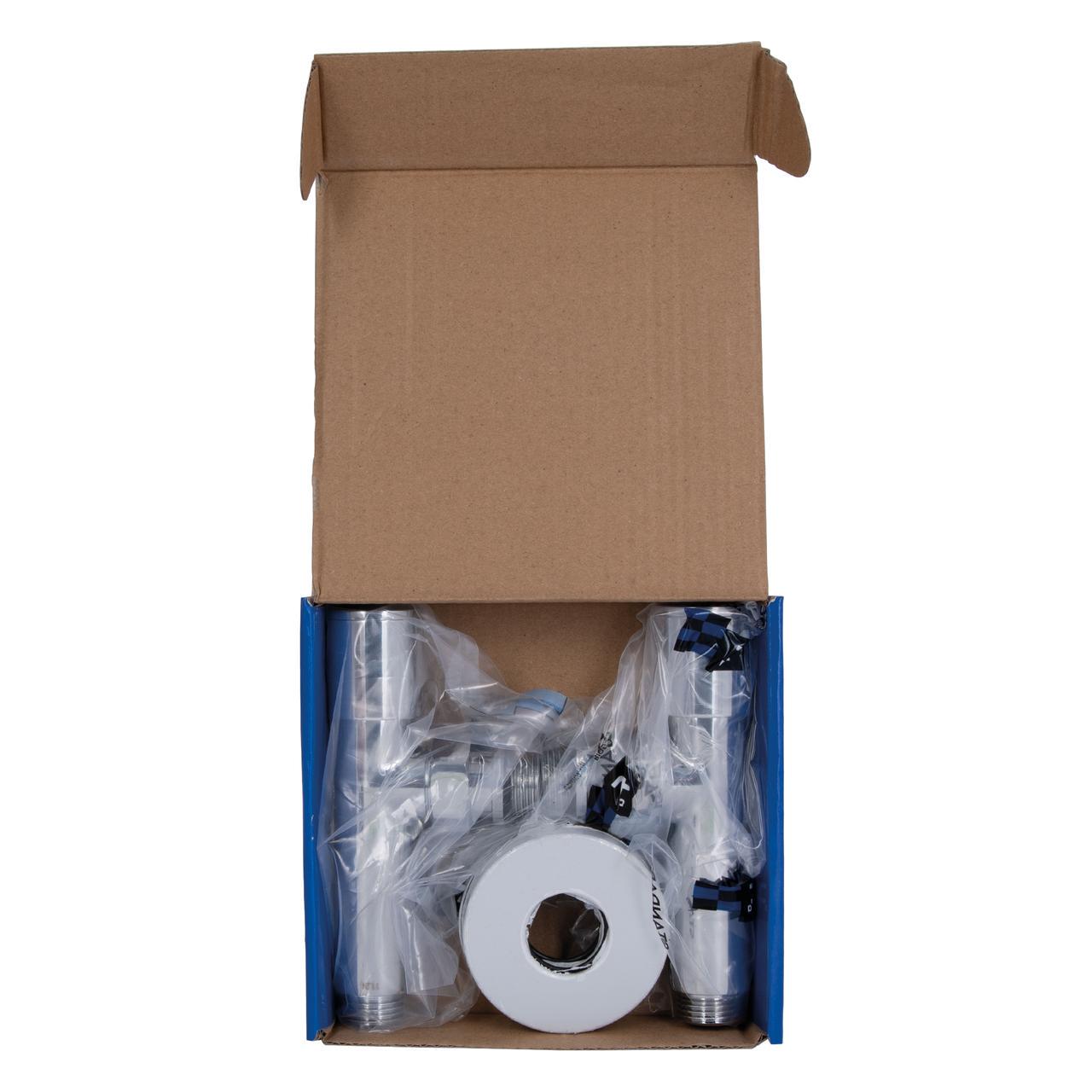 Комплект кранів SD Forte 1/2" НР для рушникосушарки кутовий (SF395W15) - фото 6