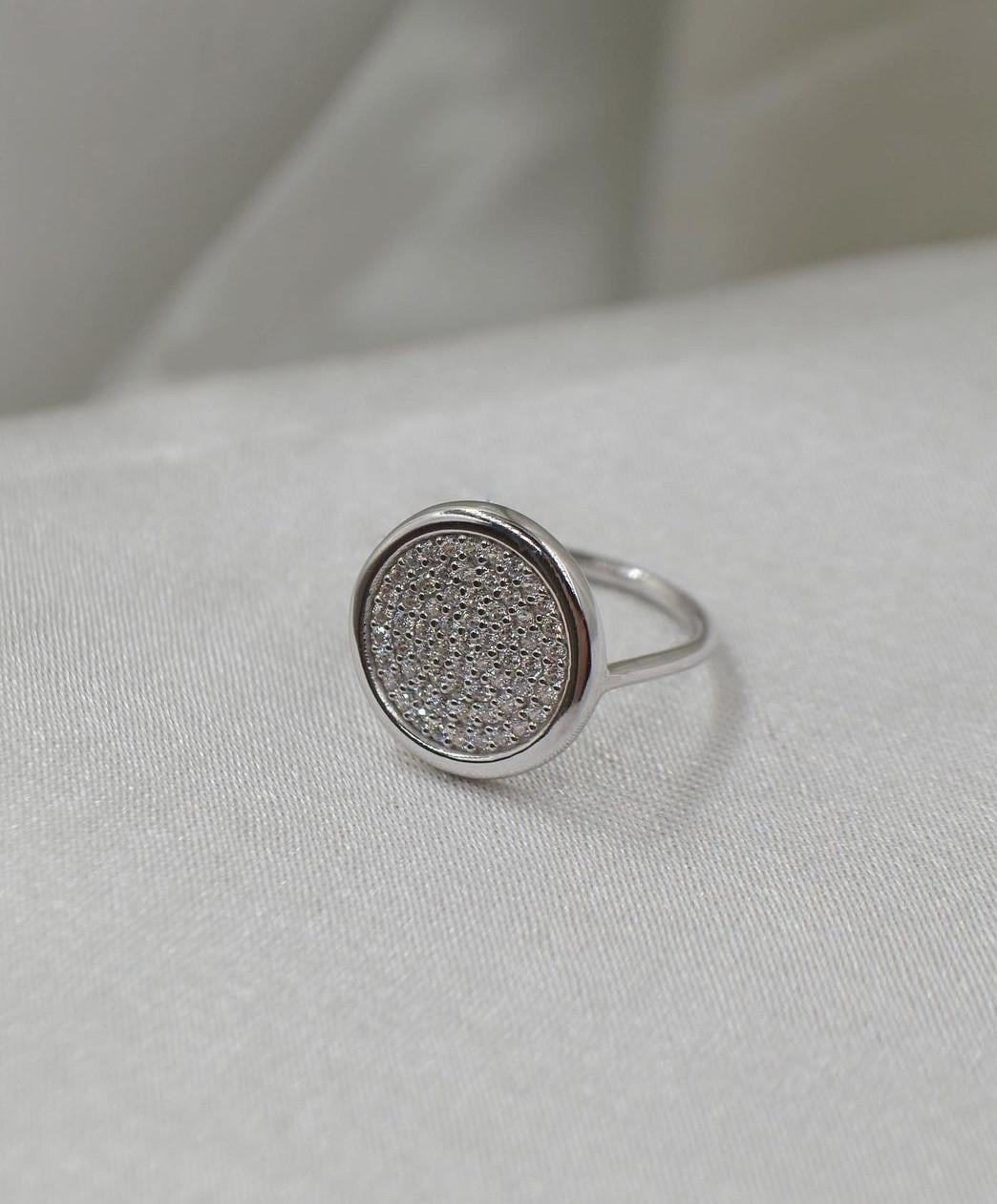 Кольцо серебряное женское вставка кубический цирконий р. 17,5 925 пробы 2,26 г (1100)