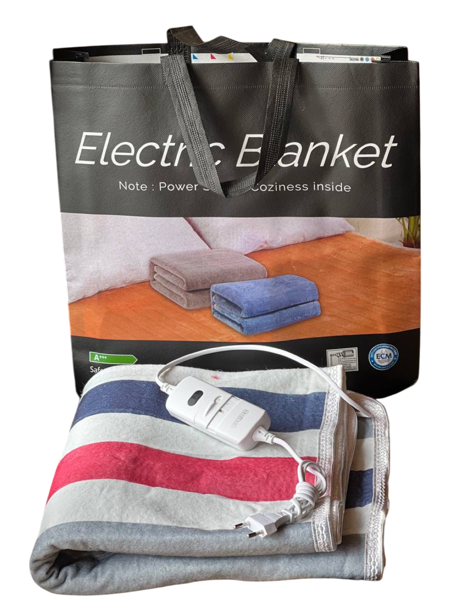 Электропростынь 130x60 см с разноцветными полосками (AND 148-2)