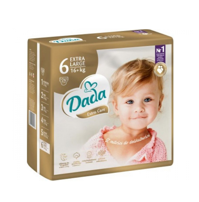 Підгузки Dada Extra Care 6 Extra Large 16 кг 26 шт. (668581)