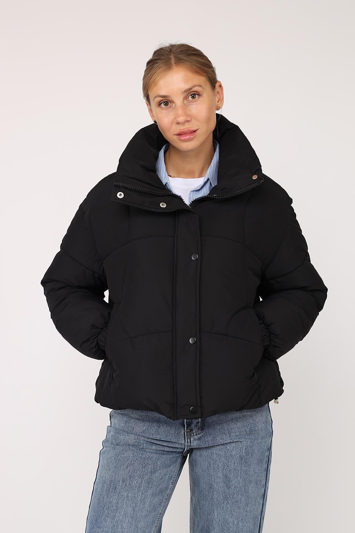Куртка женская ЦБ-00277855 р. 54 Черный (28422272) - фото 8